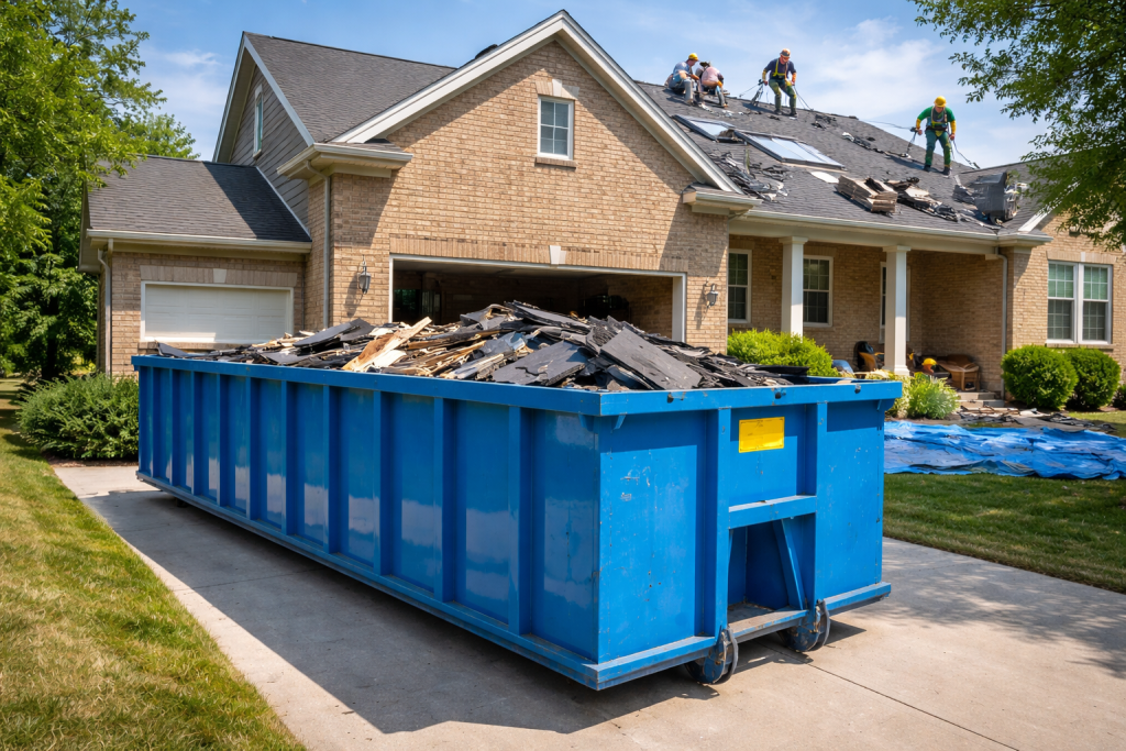 roofing dumpster rental in Pottsboro TX